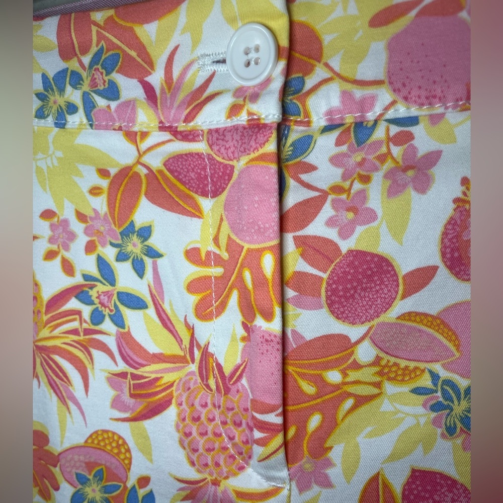 Talbots Colorful Patterned Perfect Crop Pants, Size 10 - Picture 3 of 7